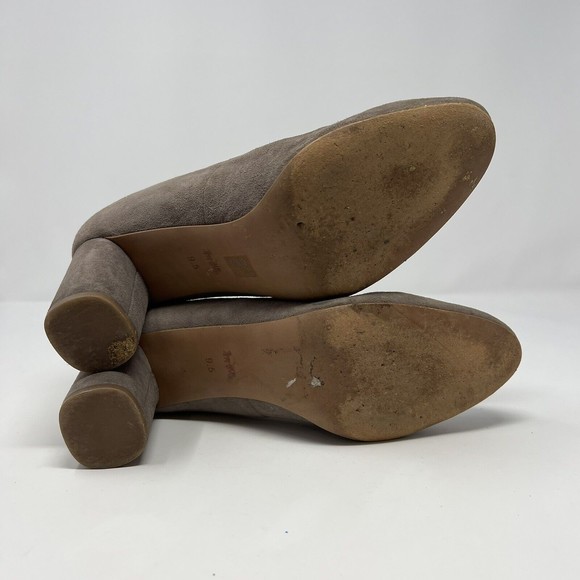 Women's Coach 3" Block Heels Size 9.5 Grey Suede Shoes - Picture 5 of 10